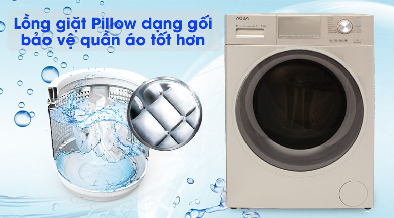 Máy giặt Aqua Inverter 9.5 kg AQD-D950E.N gối pillow