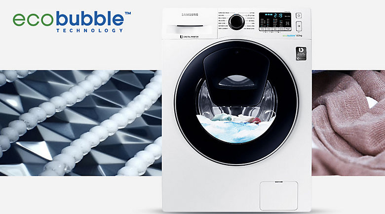 Giặt bong bóng Máy giặt Samsung AddWash Inverter 8 kg WW80K5410US/SV