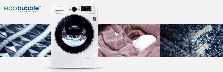 công nghệ eco bubble Máy giặt Samsung AddWash Inverter 7.5 kg WW75K5210YW/SV