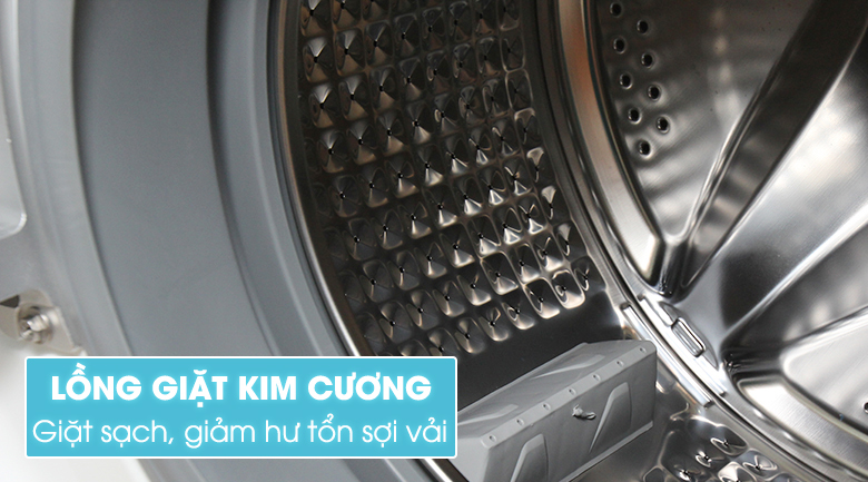 lồng giặt kim cương Máy giặt Samsung AddWash Inverter 7.5 kg WW75K5210YW/SV