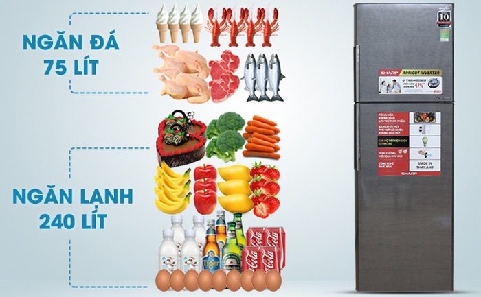 Lựa chọn tủ lạnh có dung tích phù hợp với thành viên trong gia đình