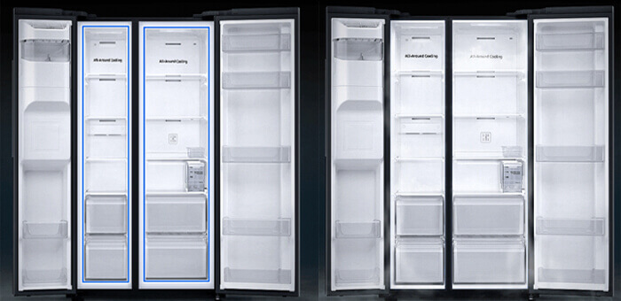 Tủ lạnh Samsung Inverter 655 lít RS62R5001M9/SV/Bạc - Điện máy Hoàng Mai