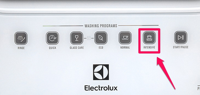 Một số chương trình rửa trên máy rửa chén Electrolux