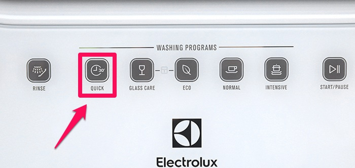 Một số chương trình rửa trên máy rửa chén Electrolux